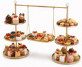 Metal 3 Tier Cupcake Stands Display, Removable Tray with Swing,Gold by Unknown