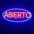 Abierto Open Neon Sign for Business, Spanish Large Open LED Light up Sign, Open Neon Lights for Bar Restaurant Coffee Salon Store Shop Wall Window Display,Business Open Sign by GSHIXIN