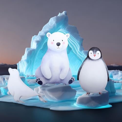 Leinuosen 3 Pcs Large Winter Arctic Animal Party Stand Decor Set 23"-35" - Image 4