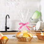 Blulu 12 Pcs Oval Gift Baskets with 6 Ribbons 30 Bags Valentine 9x6x2.24 - Image 7