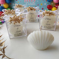 Wedding Favor Guest Bulk, White Seashell Shaped Candle Party Favors, Bridal Shower Favor for Beach Party Gifts, Baby Shower Favors for Baptism Favors (Set of 50) by GiftUp