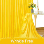 10ft x 7ft Yellow Backdrop Curtain for Parties Yellow Wrinkle Free Backdrop Drapes Panels for Birthday Party Baby Shower Wedding Photo Photography Polyester Fabric Background Decoration - Image 6