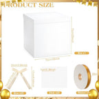 Kolldenn Extra Large Gender Reveal Gift Box with Lid Bows, 28x28x28, Gold - Image 3
