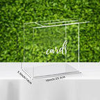 Hooqict Clear Acrylic Wedding Card Box with Slot Large Blank Gift Card Boxes for Reception, Party, Wishing Well, Money Box Holder, Graduation Decorations, Baby Shower - Image 3