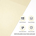 KAMMAK Dinner Napkins Disposable Beige Cloth like Paper Napkins with Pocket 100 Pack Folded Napkins Guest Hand Towel for Party Decoration, Wedding Reception, Bathroom and Kitchen (16.5 x 16.5 inch) - Image 3
