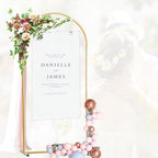 7.22 FT Wedding Arch Backdrop Stand, Balloon Arch for Ceremony, Wedding Birthday Baby Shower (Gold, Arched‑M) - Image 2