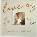 Personalized Photo Album For Couples, Engraved Love XOXO Leatherette Picture Album, Holds 200 4" x 6" Photos, Anniversary Keepsake, Wedding Gift, Valentine's Day Present by GiftsForYouNow