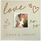 Personalized Photo Album For Couples, Engraved Love XOXO Leatherette Picture Album, Holds 200 4" x 6" Photos, Anniversary Keepsake, Wedding Gift, Valentine's Day Present by GiftsForYouNow