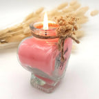 Wedding Favor Guest Bulk, Set of Heart Glass Candle Party with Custom Sticker and Dried Flowers Bridal Party, Baby Shower Gifts (Pink, Set of 30) - Image 7