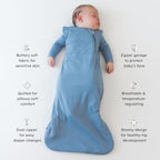 KYTE BABY Sleep Bag 1.0 TOG, Rayon Made From Bamboo Wearable Blanket, Dual Zipper For Infants And Toddlers Nursery Essentials - Image 3