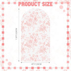Tegeme Floral Arch Cover 7.2ft Pink Stretchy Spandex for Wedding - Image 2