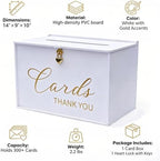 Extra Large Card Box with Lock & Slot, Big Wedding Card Holder - Image 2