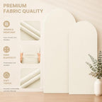 Ivory Arch Cover 7.2ft 6.6ft 6ft- 3 Set Spandex Wedding Arch Backdrop Cover - Image 6