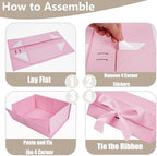 Aimyoo 5 Pack Large Pink Gift Box with Ribbon, 11.5x8.6x4.1 inch Groomsman Proposal Box for Presents with Magnetic Closure Lids, Rectangle Collapsible Luxury Box for Wedding, Christmas, Birthday - Image 3