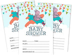 Pack of 30, Boy/Girl Baby Shower Party Collection, Baby Shower Invitation Cards, Fill in the Blank Invites WIth Envelopes, Animals Theme Party Supplies - Image 5