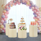 Cylinder Stands for Party, 5 PCS Foldable Cylinder Pedestal Stand, Paper Column Display Stands, Milky White Cylinders Columns Table Roman Pillar for Wedding Birthday Baby Shower Party Decor (5) - Image 6