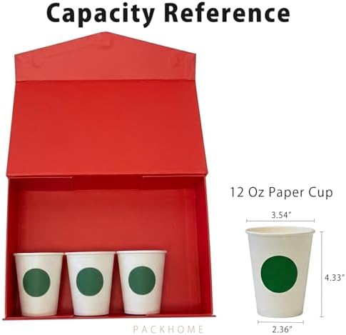 PACKHOME 6 Large Red Gift Boxes 13.5x9x4.1in with Magnetic Lids - Image 3