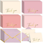 240 PCS Thank You Cards with Envelopes, 4 x 6 Inch Gold Foil Letterpress by UZLUbuywithconfidence