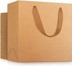 EUSOAR 50pcs 12.5" x4.5" x11" Kraft Paper Bags with Handles, Brown Kraft Paper Bags, Retail Handle Bags, Merchandise Bags, Wedding Party Bags by EUSOAR