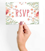 50 Blank RSVP Postcards Floral Greenery Print 4"X6" Response Cards,RSVP Reply Card for Wedding,Bridal Shower,Baby Shower - Image 2