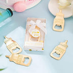 24 Pieces Baby Bottle Openers Baby Shower Favors, Gifts, Decorations, or Souvenir Guest Gift Boxes, Poppin Design for Boys or Girls (24 Pack White) - Image 4