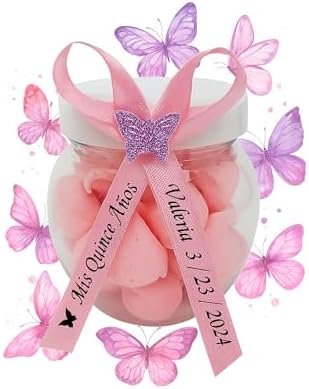 Amy's Bubbling Boutique 50 Personalized Ribbons Bridal Wedding Ribbon Favor Baby shower Centerpieces, Photo Frames, Party, Invitations or Sprinkle - Custom Ribbons Made - Image 3