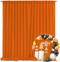10 x 10 Feet Orange Backdrop Curtain for Partie, Background Curtains for Photoshoot, Birthday, Wedding, Halloween, Thanksgiving, Christmas Day, New Year Party Decorations 5Ft x 10Ft, 2 Panels by ZEBMOON