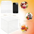 COTOPHER 5x5x5 Inches Clear Gift Boxes 35 Pcs Clear Boxes for Favors - Image 5