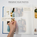 Vienrose Scrapbook Photo Album, 12x12 Inches, 60 Pages, Dark Blue - Image 4