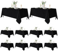 Fitable 10 Pack Black Tablecloths 70x120 Inch for 6-8 Ft Rectangle Tables by Fitable