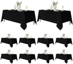 Fitable 10 Pack Black Tablecloths 70x120 Inch for 6-8 Ft Rectangle Tables by Fitable