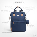 Diaper Bag Backpack, Multifunction Diaper Bag with Changing Station, Stylish Baby Bags, Large Unisex Diaper Backpack for Mom and Dad, Baby Registry Search, Portable Changing Pad – Navy Blue - Image 2