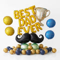 45 PCS Fathers Day Gift for Dad Happy Birthday Foil Balloon Party Decorations Balloons Kit, "Best Dad Ever" Letter Balloons Navy Blue Gold Latex Balloons for Father, Father's Day Party Decor by Vrukiaa