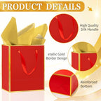 Epoesch 24 Pack Gift Bags with Handles & 24 Tissue Papers – 8x5x10 Inches - Image 3