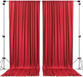 AK TRADING CO. 10 feet x 8 feet IFR Polyester Backdrop Drapes Curtains Panels with Rod Pockets - Wedding Ceremony Party Home Window Decorations - RED by Fabrics%7CEventDecor%7CCrafts%7CUpholsteryFoam
