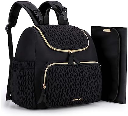 mommore Diaper Bag Backpack, Stylish Mini Baby Bag with Changing Pad by mommore