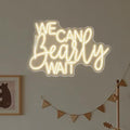 We Can Bearly Wait Neon Sign 23inch Baby Shower LED Light Sign for Home Room Decor Background Welcome Wall Decoration-Warm White by ANROOMZI