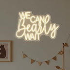 We Can Bearly Wait Neon Sign 23inch Baby Shower LED Light Sign for Home Room Decor Background Welcome Wall Decoration-Warm White by ANROOMZI