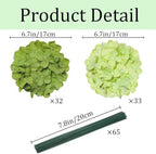 65Pcs Mixed Green Hydrangea Artificial Flowers Bulk，Realistic Silk Fake Flowers with Stems，Faux Hydrangea Flowers for Wedding Home Decor Centerpieces Living Room Party Baby Shower Decoration - Image 2