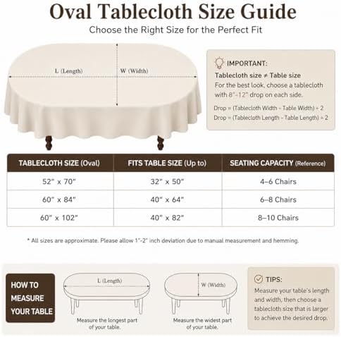 Laolitou Spring Checkered Oval Tablecloth Washable Heavy Duty Buffalo Plaid Table Cloth with Tassel Cotton Linen Gingham Table Cover for Picnic Birthday Tea Party, Red, 60 x 84 Inch - Image 5