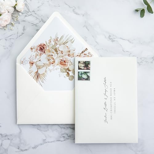 PONATIA 50 PCS/Pack A7 Envelopes, Euro Flap Liner 5x7 Envelopes - Image 4