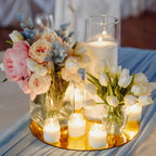 VASUHOME 12" Gold Mirror Centerpieces for Tables, Round Mirror Plates Set for Candle, Wedding, Party Decorations, Circle Mirror Trays with Smooth Edge and Cushioned Feet, 2mm Thick - Image 6