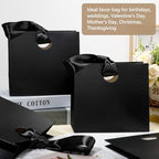 Feifeiya 30 Pcs Small Black Gift Bags with Ribbon Handle - Image 5