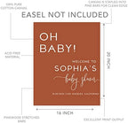 Andaz Press 16"x20" Personalized Canvas Baby Shower Welcome Sign, Gender Neutral Large Welcome Boho Terracotta Oh Baby Shower Sign for Easel Stand, Baby Shower Decorations - Image 5