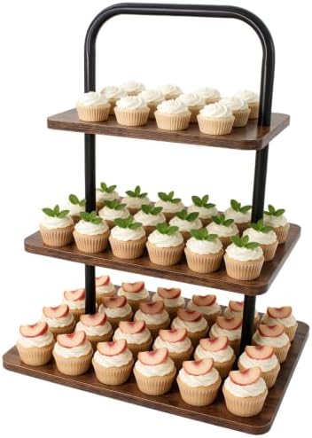 Cupcake Stand, 3 Tier Large Wood Cupcake Stand for 50 Cupcakes by Unknown