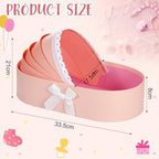 Sabary Baby Shower Box Flower Cradle Floral Basket Pink Crib Flower Arrangement Basket Paper Cardboard Box for Gender Reveal Baby Shower Favors Wedding Celebrations (Pack of 2) - Image 3