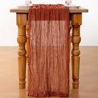 DeZerlor Terracotta Cheesecloth Table Runners 12 Pack Fall Runners - Image 5