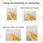 FLYJOE 18x24 Metal Picture Frame For Wall With Mat For 16x20, 18''x24'' Aluminum Photo Frames With Tempered Glass For Home Decor, Minimalist Modern Poster Frame Horizontal And Vertical Formats, Gold - Image 4