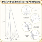 1 Pack White Wedding Easel Stand 57'' Display Stand, Ornate - Image 2