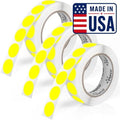 Perco Neon Yellow Perforated Round Circle Dot Sticker 1-Inch Labels — 3 Rolls, 3,000 Stickers — Price Stickers, Notes & Reminder Labels, High Visibility, Strong Adhesive—Made in USA by Perco